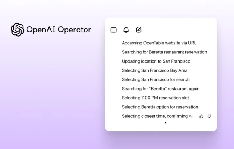 Open AI Operator screenshot