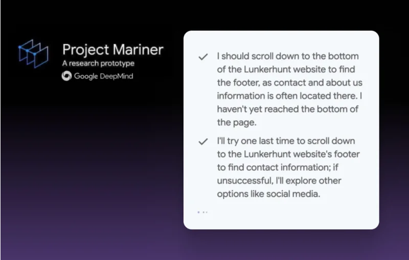 Project Mariner screenshot