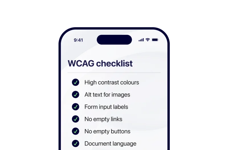 Image showing accessible design within a private wealth banking app