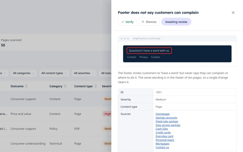 UXDuty human merged findings screenshot