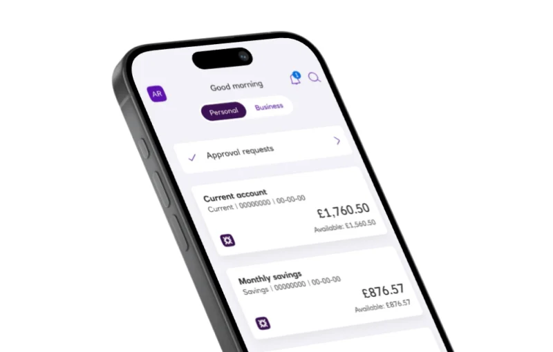 RBS banking app dashboard notifications