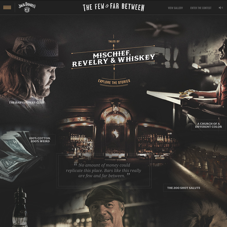 Jack Daniels Bar Stories website screenshot