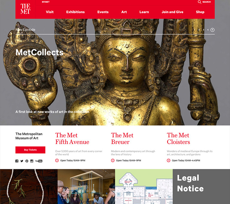 The Metropolitan Museum of Art website screenshot