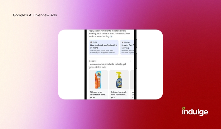 AI Overview Ad example