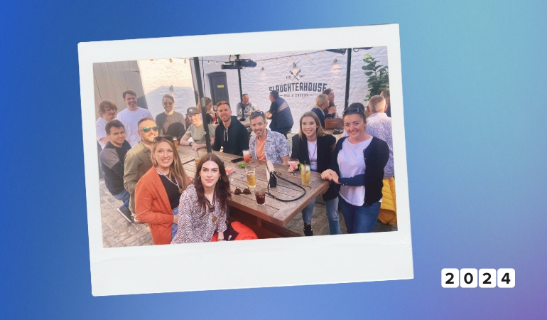 Our summer party team photo