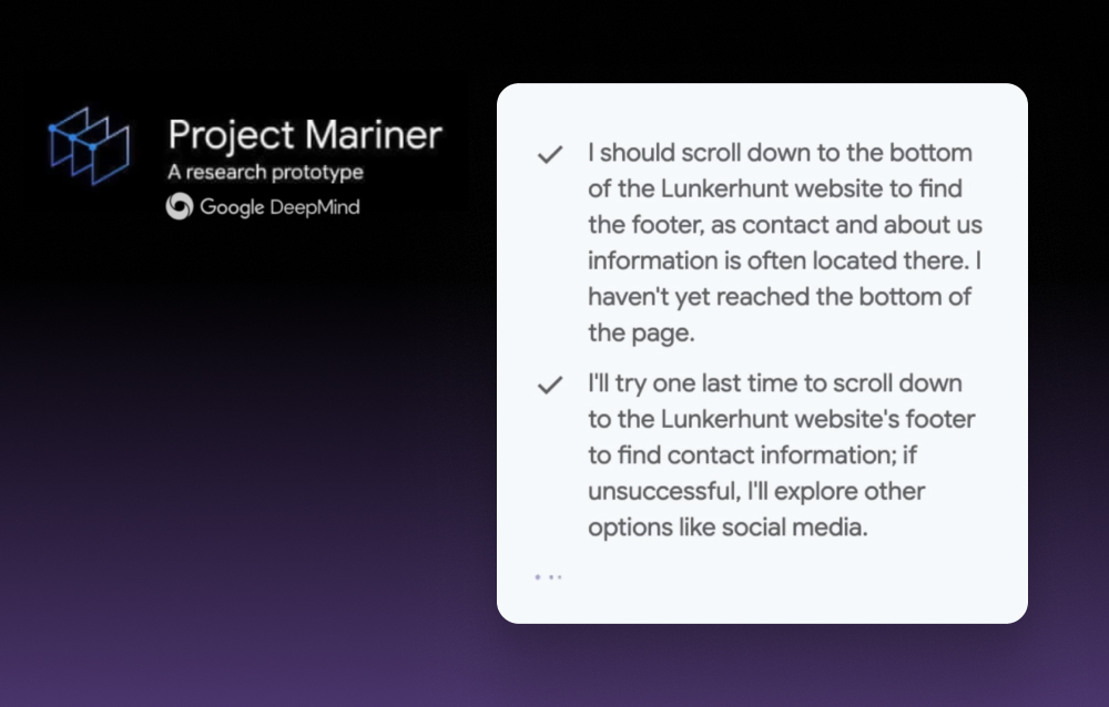 Project Mariner screenshot