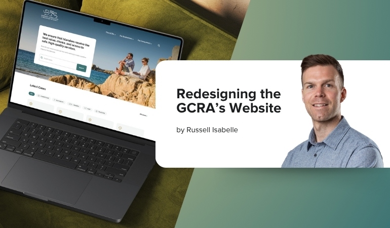 GCRA website on laptop device