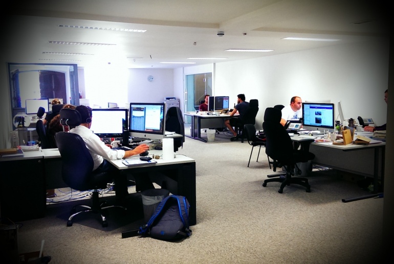 Indulge Media studio with people sat at desks working
