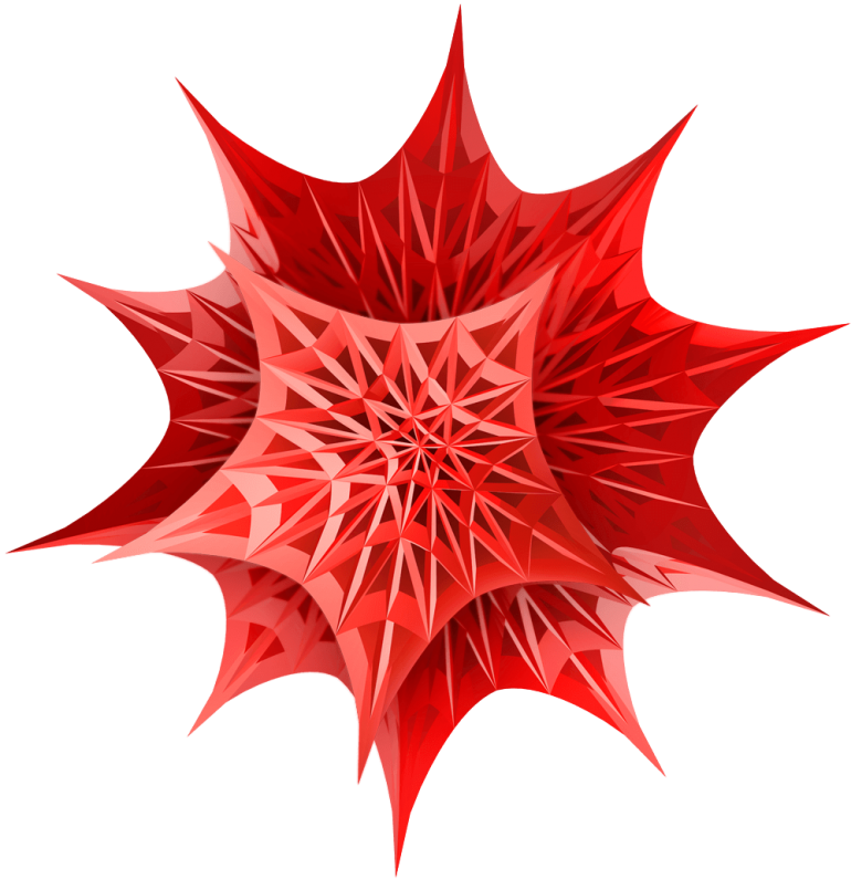 Abstract spiky red shape