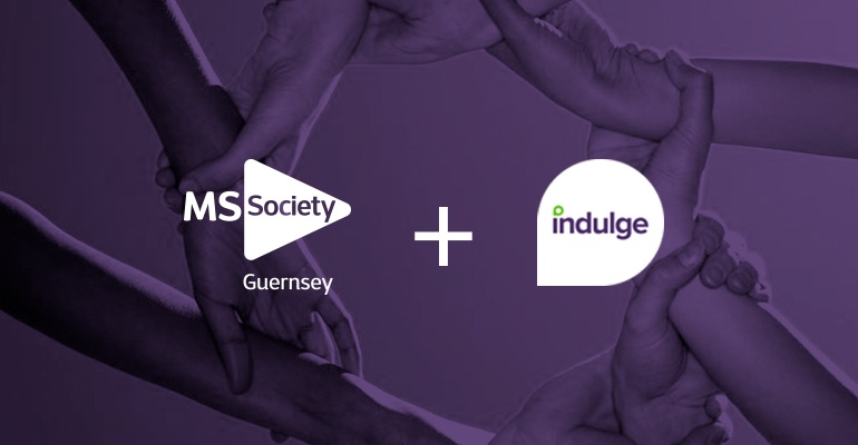 MS Society Guernsey and Indulge logos