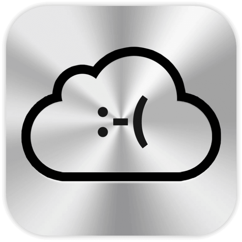 Cloud icon with sad face