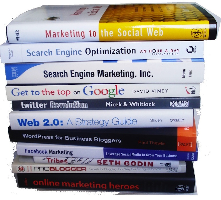 Stack of SEO related books