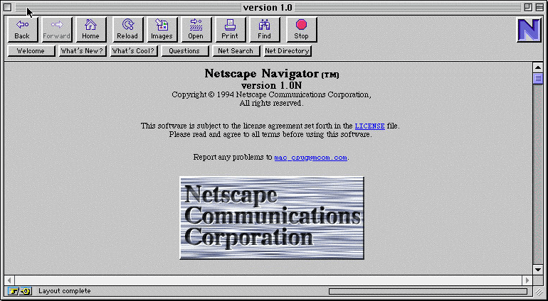 Netscape Navigator screenshot