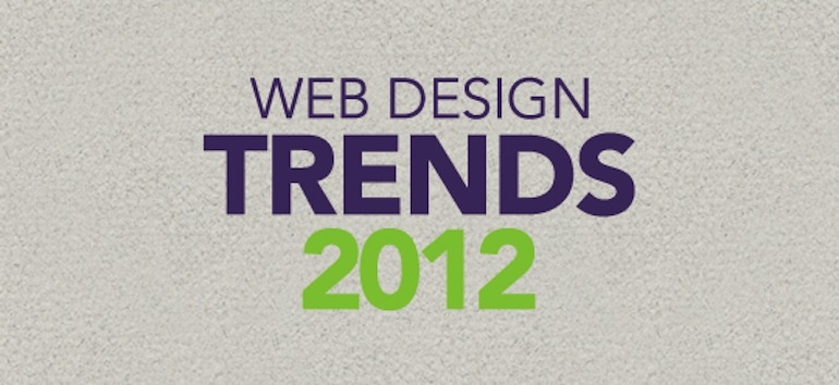 Text that says 'Web design trends 2012'