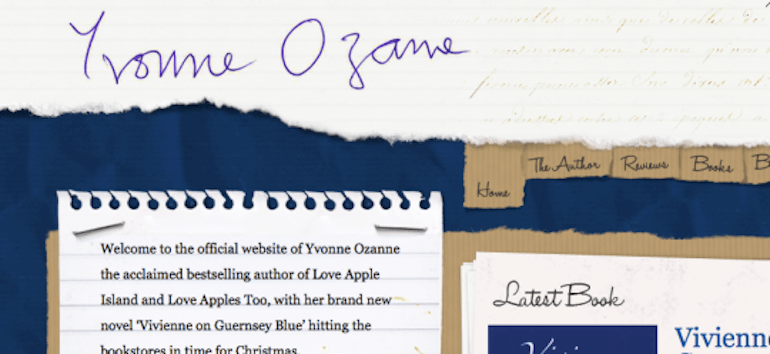 Yvonne Ozanne website screenshot