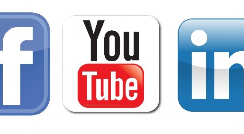 Twitter, Facebook, YouTube, LinkedIn and Google+ logos