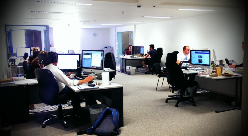 Indulge Media studio with people sat at desks working