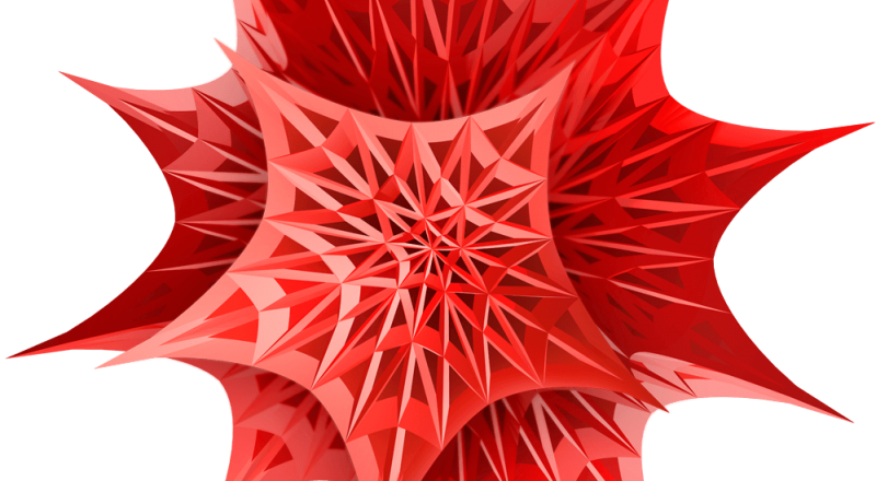 Abstract spiky red shape