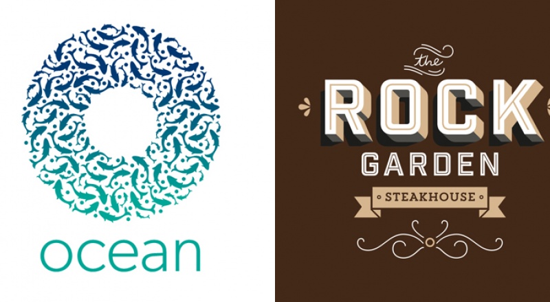 Ocean and The Rock Garden logos