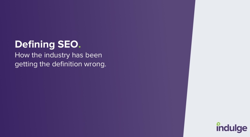 Text that says 'Defining SEO'