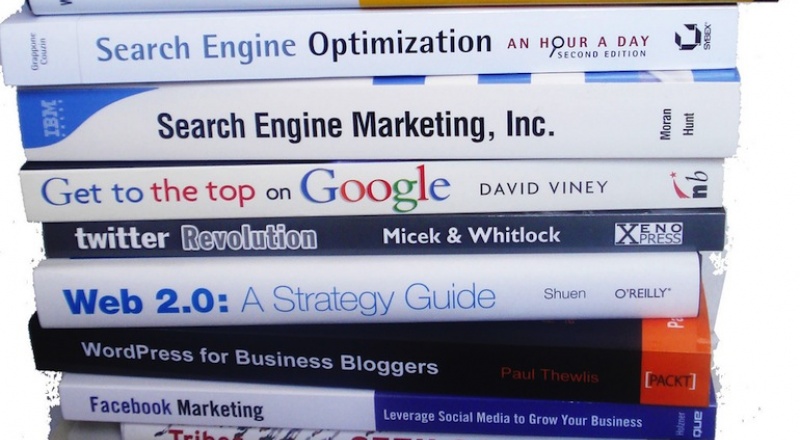 Stack of SEO related books