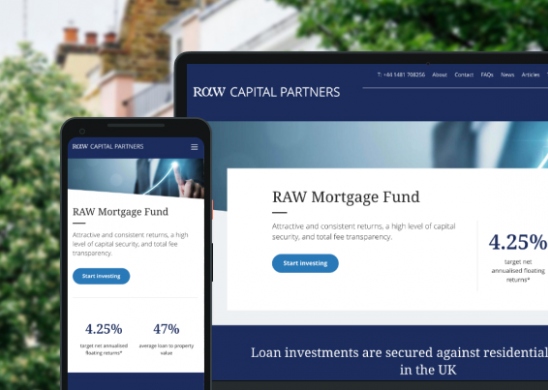 RAW Capital website on mobile and desktop devices