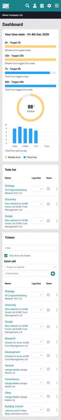 Springg app dashboard screenshot on mobile device