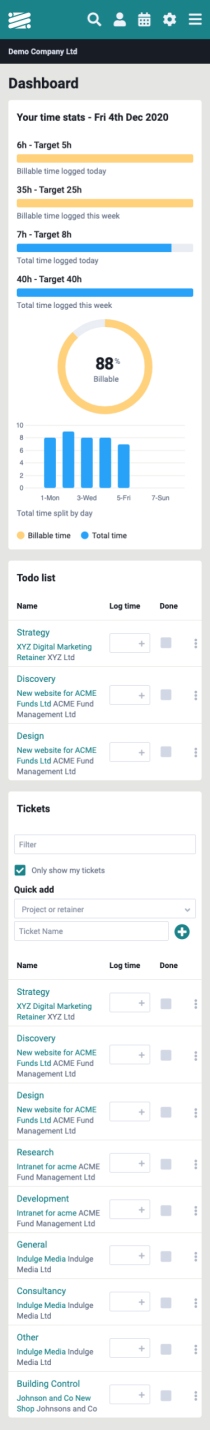 Springg app dashboard screenshot on mobile device