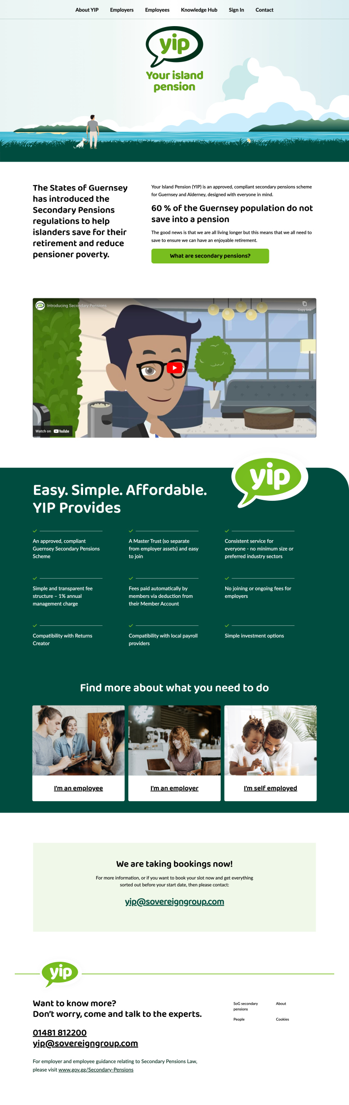 YIP website homepage